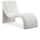  Manufacturer Color_Cream -- Orian Cream Teddy Fabric Upholstered Chaise Lounge IMAGE 1