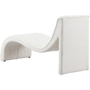  Manufacturer Color_Cream -- Orian Cream Teddy Fabric Upholstered Chaise Lounge IMAGE 6
