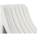 Meridian Orian Cream Teddy Fabric Chaise IMAGE 7