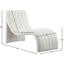  Manufacturer Color_Cream -- Orian Cream Teddy Fabric Upholstered Chaise Lounge IMAGE 8
