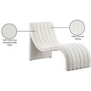  Manufacturer Color_Cream -- Orian Cream Teddy Fabric Upholstered Chaise Lounge IMAGE 9