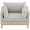  Manufacturer Color_Beige -- Meridian Langham Stationary Fabric Chair IMAGE 5