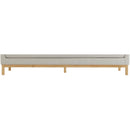 Meridian Langham Beige Linen Textured Fabric Loveseat IMAGE 10