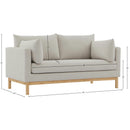  Manufacturer Color_Beige -- Meridian Langham Stationary Fabric Loveseat IMAGE 16