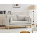 Manufacturer Color_Beige -- Meridian Langham Stationary Fabric Loveseat IMAGE 2