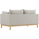 Manufacturer Color_Beige -- Meridian Langham Stationary Fabric Loveseat IMAGE 4