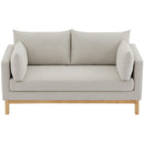  Manufacturer Color_Beige -- Meridian Langham Stationary Fabric Loveseat IMAGE 6