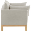  Manufacturer Color_Beige -- Meridian Langham Stationary Fabric Loveseat IMAGE 7