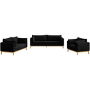  Manufacturer Color_Black -- Langham Black Linen Textured Fabric Upholstered Chair IMAGE 13