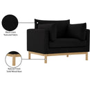  Manufacturer Color_Black -- Langham Black Linen Textured Fabric Upholstered Chair IMAGE 16
