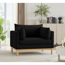  Manufacturer Color_Black -- Langham Black Linen Textured Fabric Upholstered Chair IMAGE 2