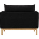  Manufacturer Color_Black -- Langham Black Linen Textured Fabric Upholstered Chair IMAGE 3