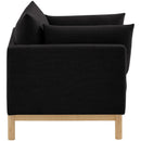  Manufacturer Color_Black -- Langham Black Linen Textured Fabric Upholstered Chair IMAGE 6