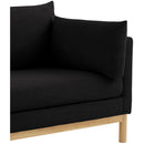  Manufacturer Color_Black -- Langham Black Linen Textured Fabric Upholstered Chair IMAGE 8
