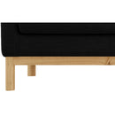  Manufacturer Color_Black -- Langham Black Linen Textured Fabric Upholstered Chair IMAGE 9
