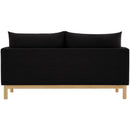  Manufacturer Color_Black -- Langham 66" Black Linen Textured Fabric Upholstered Loveseat IMAGE 3