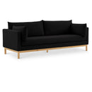  Manufacturer Color_Black -- Langham 89.5" Black Linen Textured Fabric Upholstered Sofa IMAGE 1