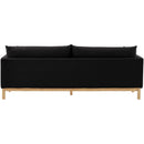  Manufacturer Color_Black -- Langham 89.5" Black Linen Textured Fabric Upholstered Sofa IMAGE 3