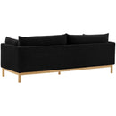  Manufacturer Color_Black -- Langham 89.5" Black Linen Textured Fabric Upholstered Sofa IMAGE 4