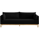  Manufacturer Color_Black -- Langham 89.5" Black Linen Textured Fabric Upholstered Sofa IMAGE 5