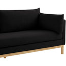  Manufacturer Color_Black -- Langham 89.5" Black Linen Textured Fabric Upholstered Sofa IMAGE 9