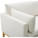  Manufacturer Color_Cream -- Langham Cream Linen Textured Fabric Upholstered Chair IMAGE 11