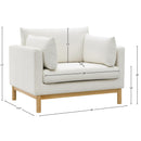  Manufacturer Color_Cream -- Langham Cream Linen Textured Fabric Upholstered Chair IMAGE 16