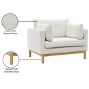  Manufacturer Color_Cream -- Langham Cream Linen Textured Fabric Upholstered Chair IMAGE 17