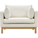  Manufacturer Color_Cream -- Langham Cream Linen Textured Fabric Upholstered Chair IMAGE 5