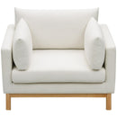  Manufacturer Color_Cream -- Langham Cream Linen Textured Fabric Upholstered Chair IMAGE 6