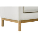  Manufacturer Color_Cream -- Langham 66" Cream Linen Textured Fabric Upholstered Loveseat IMAGE 12