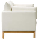  Manufacturer Color_Cream -- Langham 66" Cream Linen Textured Fabric Upholstered Loveseat IMAGE 7