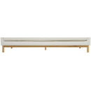 Meridian Langham Cream Linen Textured Fabric Sofa IMAGE 10