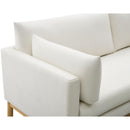  Manufacturer Color_Cream -- Langham 89.5" Cream Linen Textured Fabric Upholstered Sofa IMAGE 11