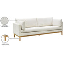  Manufacturer Color_Cream -- Langham 89.5" Cream Linen Textured Fabric Upholstered Sofa IMAGE 17