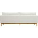  Manufacturer Color_Cream -- Langham 89.5" Cream Linen Textured Fabric Upholstered Sofa IMAGE 3