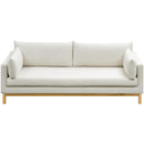  Manufacturer Color_Cream -- Langham 89.5" Cream Linen Textured Fabric Upholstered Sofa IMAGE 6