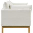  Manufacturer Color_Cream -- Langham 89.5" Cream Linen Textured Fabric Upholstered Sofa IMAGE 7