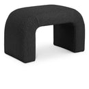  Color_Black -- Meridian Niagara Boucle Fabric Upholstered Bench IMAGE 1