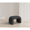  Color_Black -- Meridian Niagara Boucle Fabric Upholstered Bench IMAGE 2
