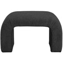  Color_Black -- Meridian Niagara Boucle Fabric Upholstered Bench IMAGE 3