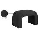  Color_Black -- Meridian Niagara Boucle Fabric Upholstered Bench IMAGE 7
