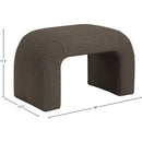  Color_Brown -- Niagara Brown Boucle Fabric Upholstered Bench IMAGE 6