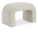  Color_Cream -- Niagara Cream Boucle Fabric Upholstered Bench IMAGE 1