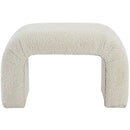  Color_Cream -- Niagara Cream Boucle Fabric Upholstered Bench IMAGE 3