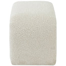  Color_Cream -- Niagara Cream Boucle Fabric Upholstered Bench IMAGE 4