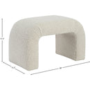  Color_Cream -- Niagara Cream Boucle Fabric Upholstered Bench IMAGE 6