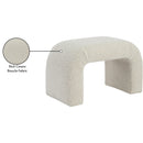  Color_Cream -- Niagara Cream Boucle Fabric Upholstered Bench IMAGE 7