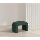  Color_Green -- Niagara Green Boucle Fabric Upholstered Bench IMAGE 2