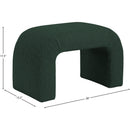  Color_Green -- Niagara Green Boucle Fabric Upholstered Bench IMAGE 6